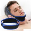 Snarkning av upphörande anti Snore Stop Chin Rem Strap Poster Belt Anironquidos Nose Solution Andning för Slee1720729 Drop Leverans Health B Dhupz