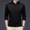 Men's Polos Polo Sleeve Turn-down Collar T-shirt Spring Summer Plaid V-Neck Clothes Button Print ldd240312