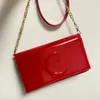 2024 Nuevo bolso de diseñador CL lacado de gama alta para mujer bolso de hombro de cuero hecho a mano bolso de cena con letras clásicas bolso de fondo rojo esencial de moda bolso cruzado bolso