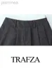 TRAFZA – jupe-culotte à Double ceinture, pantalon court serré, polyvalent, Style Preppy, Shorts pour femme, ldd240312, mode printemps