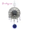 BRISTLEGRASS Turc Nazar Bleu Mauvais Oeil Quartz Horloge Murale Suspendus Pendentifs Amulettes Porte-Bonheur Bénédiction Protections Décor À La Maison 22622