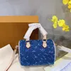 Designer the tote bag 16cm mini boston bags Canvas Denim leather lady messenger bag phone purse fashion satchel nano pillow shoulder bag handbag