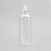 Frasco de spray transparente de 500ml, frascos de spray de névoa fina de plástico transparente vazio de 16 onças, recipiente recarregável para óleos essenciais, produtos de limpeza A Karr
