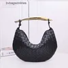 Luxury Bottegs Venets Jodie Bag 2024 New Genuine Leather Womens Sheepskin Woven Handbag Leisure Youth Sardine Large with Original 1:1 Logo