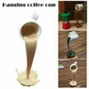 Floating Spilling Coffee Cup Sculpture Kitchen Novelty Items Decoration Spilling Magic Pouring Splash Creative Mug Home190C