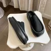 Plattform slip-on skor kvinnor avslappnad lägenhet 590 mulor stängda clog loafers damer tjocka ensamma hem tofflor utomhus komfort lasy bild 696 58