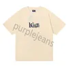 2024 المصمم Kith T Shirt قصير الأكمام العلامة التجارية الرفاهية الراب الراب الكلاسيكية Hop Male Singer Wrld Tokyo Shibuya Retro Street Fashion Thirt T-Shirt