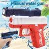 Piasek Play Water Fun Plag Play Water Manual Ciągłe pistolet wodny Automatyczny tył nudny pustynia orła blokada pistoletu broń broń woda l240312