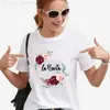 T-shirt Femme Espagnol Girls Bachelorette Hen Party Team Bride T-shirt Femmes Court Sled Tees Fleur Graphique Tops Blouses De Mariage De Mariée L24312