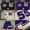 Klassische Retro-Authentische Stickerei 1998-99 Basketball Jason 55 Williams Trikot Retro Schwarz Lila Echt genäht Atmungsaktives Sport Hochwertiges Herren-Trikot-Shirt