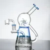 Glas Water Bong Recycler Pyrex Narghilè Percolatore Gorgogliatore Filtro per pipa ad acqua con ciotola per tabacco maschio da 14 mm