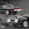 Fast Furious 7 Dodge Charger R/T 1/24 Diecast Alloy Miniature Toy Car Model Pull Back Sound Light Collection Gift For Boy Kid 240306