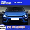 مصابيح تشغيل الأضواء أثناء النهار ، مؤشر إشارة انعطاف لصالح VW Scirocco R مجموعة المصابيح الأمامية 08-17 إكسسوارات السيارة المصباح الأمامي