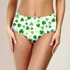 Kobiety majtki St. Patricks Day Women Lingerie liść koniczyka drukują majtki festiwal irlandzkie linie majtki panie