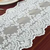 Table Runner White Lace Europe Embroidered Flag Jacquard Cloth Coffee Tv Cabinet Long Tablecloth Wedding Decoration 240307