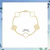 Van clover – Bracelet à fleurs pour femmes, Version haute, argent pur 925, gravure Laser, fleur, Bracelet complet, diffusion en direct, cleefies