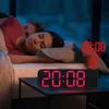 Andra klocktillbehör 180 Rotation Digital Projection Alarm Clock Night Mode Power-Off Memory Clock 12H/24H Bedroom Electronic LED Clockl2403