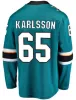 Hockey-Trikot, individuelles Hockey-Trikot, Herren, Damen, junge San Jose''Sharks''San Tomas Hertl Jose Fabian Zetterlund Thomas Bordeleau Filip Zadina William Eklund Nikolai