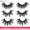 FOXESJI 100pairs 25mm Lashes 5D Mink Eyelashes bulk wholesale 100% Cruelty free Soft Volume False Eye maquiagem 240311