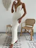 2024 Hot Style Women's Dresses Pure Desire Sexig ihålig bindande halter spaghetti rem skarvning klänning lång tjej kjol