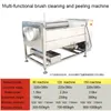 Máquina de lavar comercial de frutas e vegetais 220V, arruela de raiz comercial