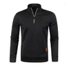 Pulls pour hommes automne hiver pull en tricot mâle pulls chauds pulls pulls décontractés tricots demi-fermeture éclair sweat-shirts épais manteau à col roulé homme