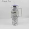 Kupalar Toptan Yeni Söndürücü H2.0 40oz Paslanmaz Çelik Tumbler Silikon Saplı Kapak ve Saman 2. Nesil Araba Kupası Vakum Yalıtımlı 40 Oz Su Şişeleri