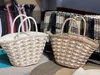 24 Borsa da donna versatile quotidiana e casual intrecciata a mano con una spalla di grande capacità 240312