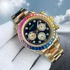 Mens watch high quality rainboww designer watches with box automatic movement 40mm stainless Steel montre de luxe Original Box Diamond dial sapphire Watch