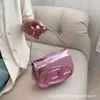 Borsa Dingdang con viso brillante al laser per ragazza piccante con lettera d Borsa a tracolla alla moda piccola e popolare su Internet Stesso stile moda