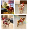 Vestiti per cani di Natale di Natale Costumi di Babbo Natale Festival di Capodanno Travestimenti Abbigliamento per animali domestici Festa di Natale Cosplay Cappotto rosso per cani da Babbo Natale2253