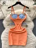 SINGREINY Zomer Strand Vakantie Mini Jurk Vrouwen Spaghetti Band Strapless Lovertjes Hollow Out Snoep Kleuren Sexy Feestjurk 240311