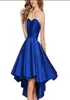 Querida vestidos de formatura cetim highlow uma linha curto baile de formatura cocktail vestidos mini saia8750139