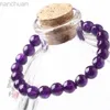 Brazalete 1 pulsera de cuentas de 8 mm con cuentas de piedras naturales, pulsera de amatistas moradas, brazalete para hombres y mujeres, joyería para mejor amigo, regalo ldd240312