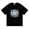 Conception de niche de marque de mode américaine Rhude à manches courtes hommes et femmes couple ins high street T-shirt ample printemps/été à manches mi-longues