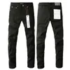 Designer Purple Brand Trend Men's Jeans Purple Jeans Fashionable Tears Black Split Bike Slim Fit {färgen som skickas är densamma som fotot}