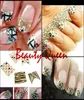 Gemengde Korea Fashion Design 3D Nail Art Franse Decals Sticker Glitter Nail Decal Tips Luipaard Bloem Kant Tie Decoration1999164