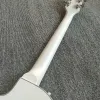 Novo em estoque pó de prata branco 3 captadores 6 cordas guitarra elétrica envio rápido