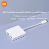 Kontrola Xiaomi komputerowe urządzenie peryferyjne Adapter USBC Typc do USB 3.0/HDMompatible wielofunkcyjny stacja dokowania konwertera konwertera