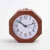 Other Clocks Accessories Desk Alarm Clock Wood Childrens Bedroom Bedside Clock Cute Primary School Students Night Light Silent Cartoon ClockL2403