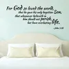 Наклейки на стену «Так любимый мир», художественный дизайн для Бога, наклейка, декор, модная наклейка для детской спальни, Home2974