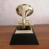 Objetos decorativos Figuras 2021 Trofeo Grammy Música Recuerdos Premio Estatua Grabado 11 Escala Tamaño Metal Moderno Dorado C262V