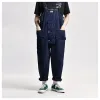 Mężczyznowe spodnie Skuże męskie Japońskie ubrania robocze SUPENDERS Multi Pocket Skoczniki luźne spodni robocze spodnie towarowe