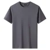 T-shirt à manches courtes pour hommes d'été pur coton à manches courtes col rond sport ample et sweat-shirt décontracté joufflu surdimensionné couleur unie pour hommes T