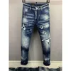 Jeans masculino Classic Classic Jeans Jeans estilo Slim Stretch Stone Wash Process Ripped Jeans Asian Tamanho 28-38 379 350