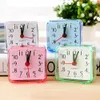 Andra klockor tillbehör Portable Square Liten Alarm Clock Travel Quartz Pip Klocka Fashion Bedroom Bedside Alarm Clock Multifunktion Kök Gadgetsl2403