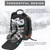 Pakken Soarowl Ski Boot Tas 50l grote capaciteit opberglaarzen Helmkleding kan worden geplaatst skis rugzak met verstelbare waterdichte tas