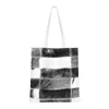Shopping Bags Cowhide Patchwork Texture Tote Bag Printing Recycling Animal Fur Leather Groceries Canvas Shoulder Shopper