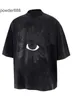 Camiseta de manga corta para hombre y mujer, camiseta holgada de manga corta con ojos estampados 3d clásicos de Truth Eye, tendencia de diseñador, HG08