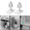 Tampas de assento do vaso sanitário 2 pcs plástico branco dobradiças conjunto completo parafusos parafusos kit de reparo do banheiro acessórios